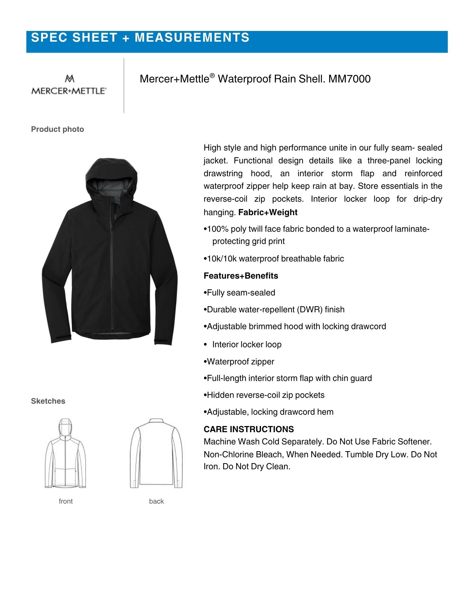 Mercer+Mettle® Waterproof Rain Shell